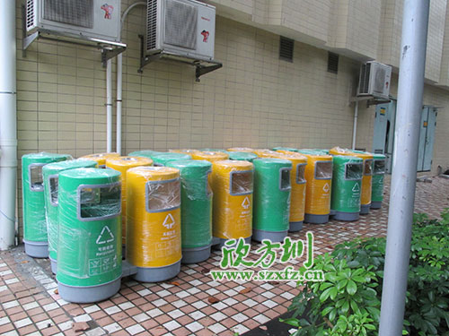 珠海小區(qū)玻璃鋼垃圾桶，有保障的玻璃鋼分類垃圾桶