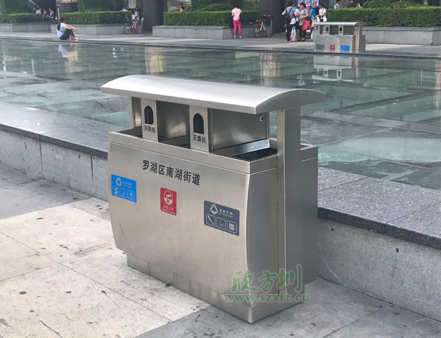 三分類不銹鋼垃圾桶廠家保障羅湖火車站春運(yùn)環(huán)境