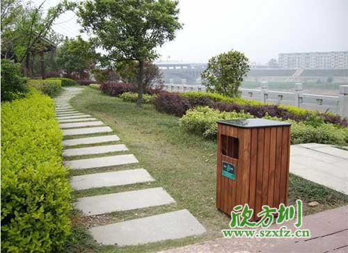 上海普陀最好的戶外鋼木垃圾桶，貨比三家只選欣方圳