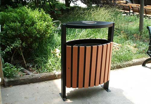 發(fā)貨廣州從化區(qū)，再獲好評的鋼木垃圾桶廠家
