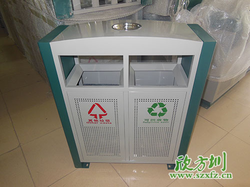 戶外環(huán)保，首選欣方圳戶外沖孔全鋼垃圾桶