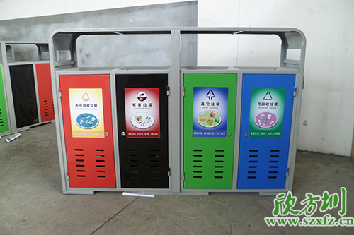 尊重客戶，欣方圳為清遠市定做鋼板分類垃圾桶