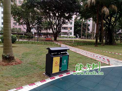韶關(guān)機(jī)關(guān)鋼制垃圾桶，欣方圳量身定做